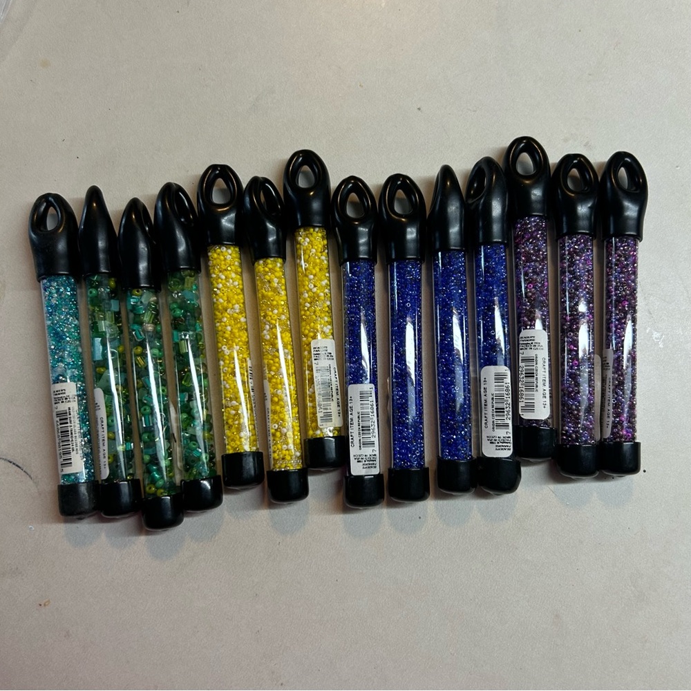 14 Tubes Czech Glass beads.